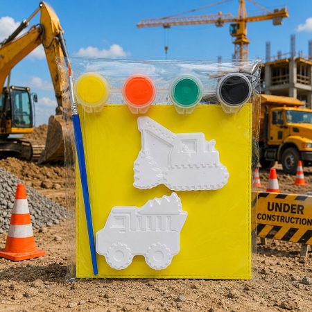 Paint your own Plaster Construction Shapes, Craft Painting Activity, Construction Gift, Construction Party Bag Filler,Paint your own Digger 🎨🖌