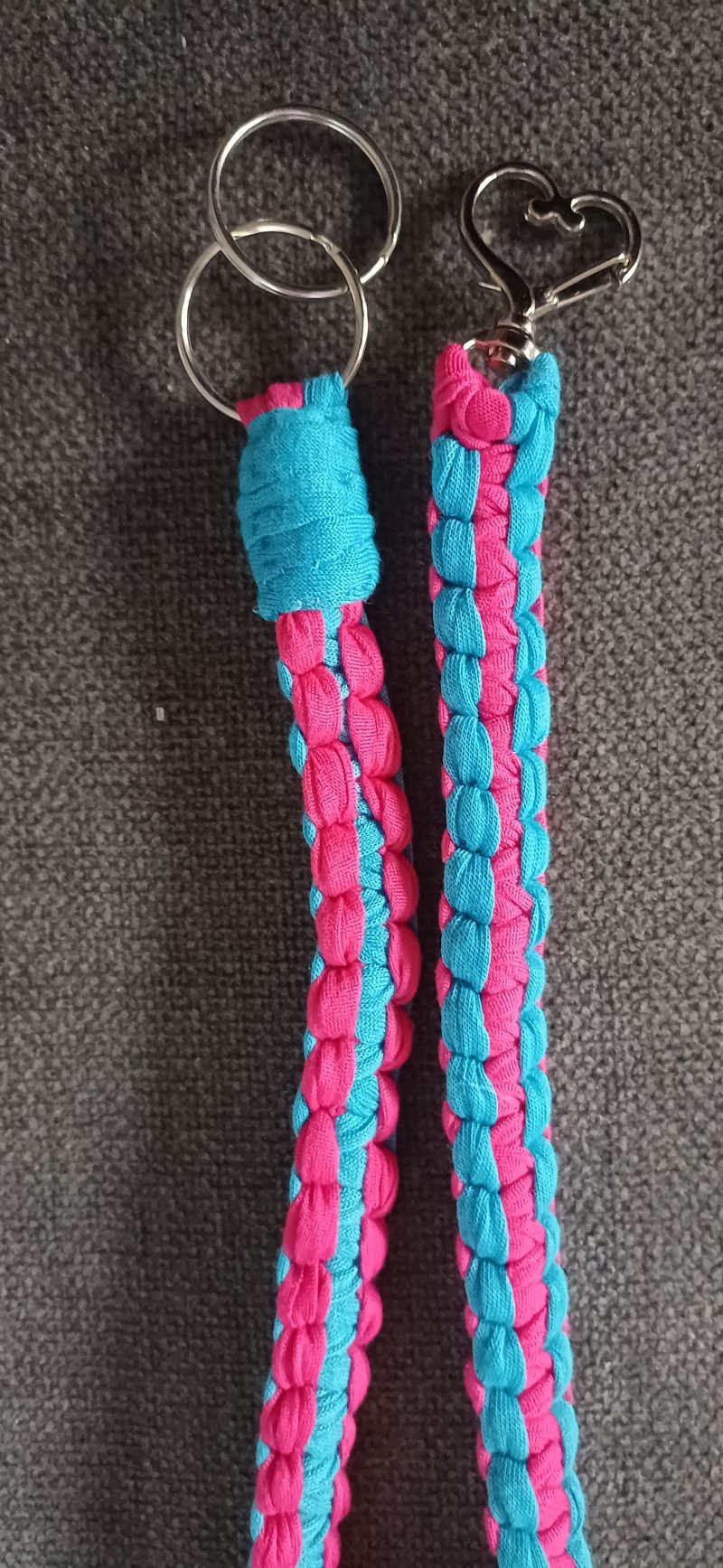 Turquoise and Pink Wristlet Key Holder