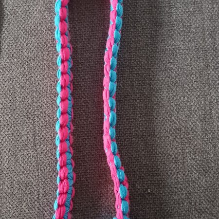 Turquoise and Pink Wristlet Key Holder