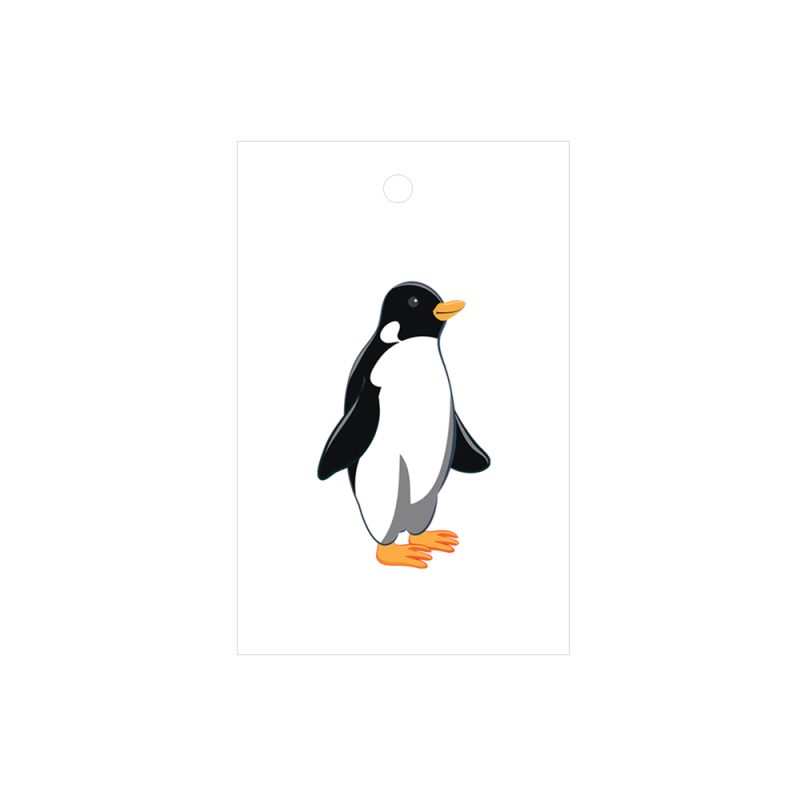 Penguins Design Gift Wrap in White