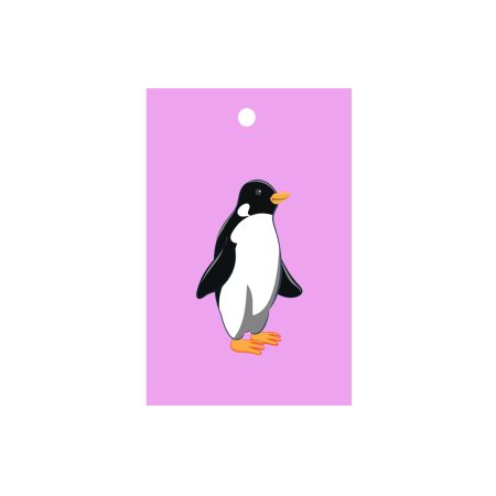 Penguins Design Gift Wrap in Pink