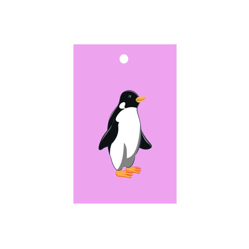 Penguins Design Gift Wrap in Pink