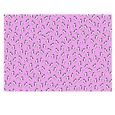 Penguins Design Gift Wrap in Pink