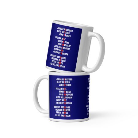 Football Fan Mug 11oz White Ceramic England Inspired Player Names Design