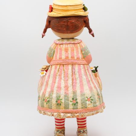 Handmade Paper Clay Art Doll Elsie Fern, 32cm Tall, Little Keepers of Summer