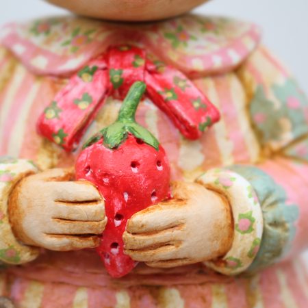 Handmade Paper Clay Art Doll Elsie Fern, 32cm Tall, Little Keepers of Summer