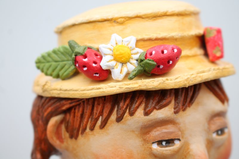 Handmade Paper Clay Art Doll Elsie Fern, 32cm Tall, Little Keepers of Summer