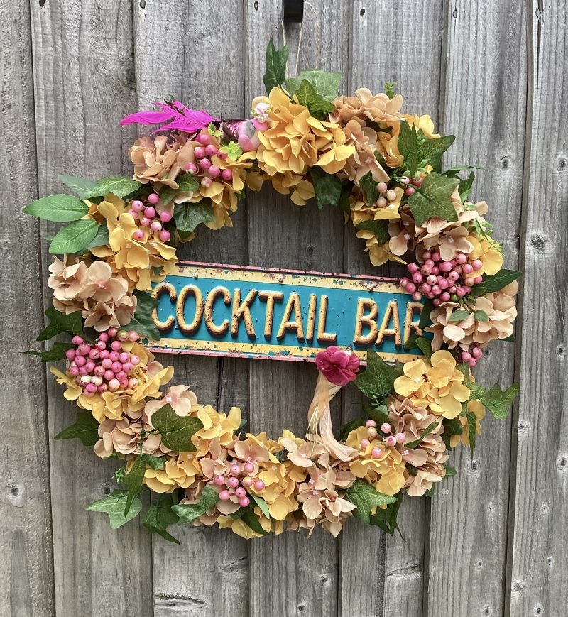 Stunning Summer Wreath for door, outdoor bar, gate or shed