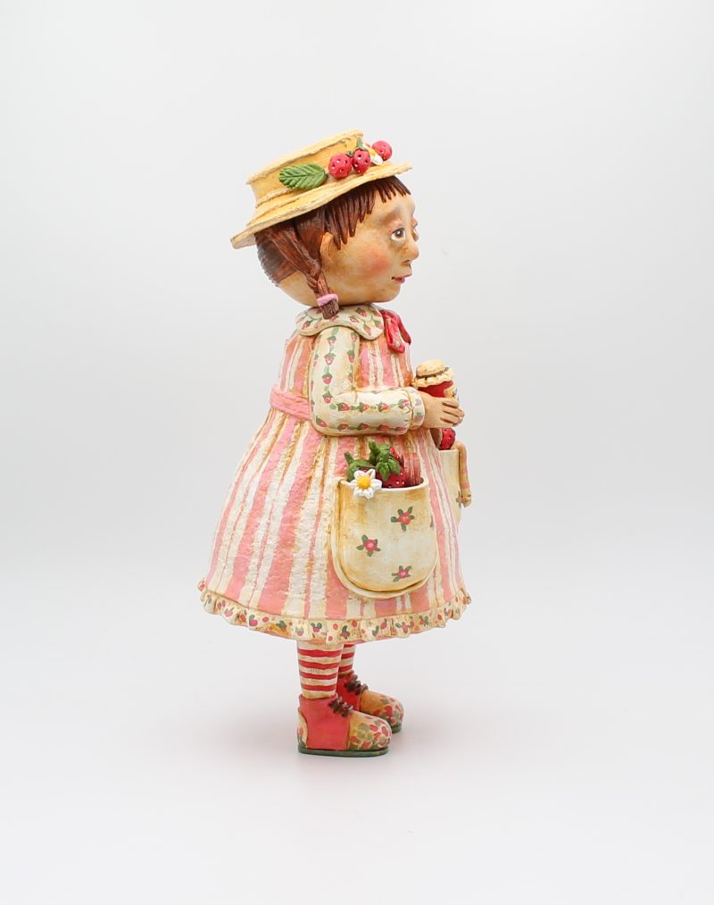 Handmade Paper Clay Art Doll Clara Berrywell, 32cm Tall