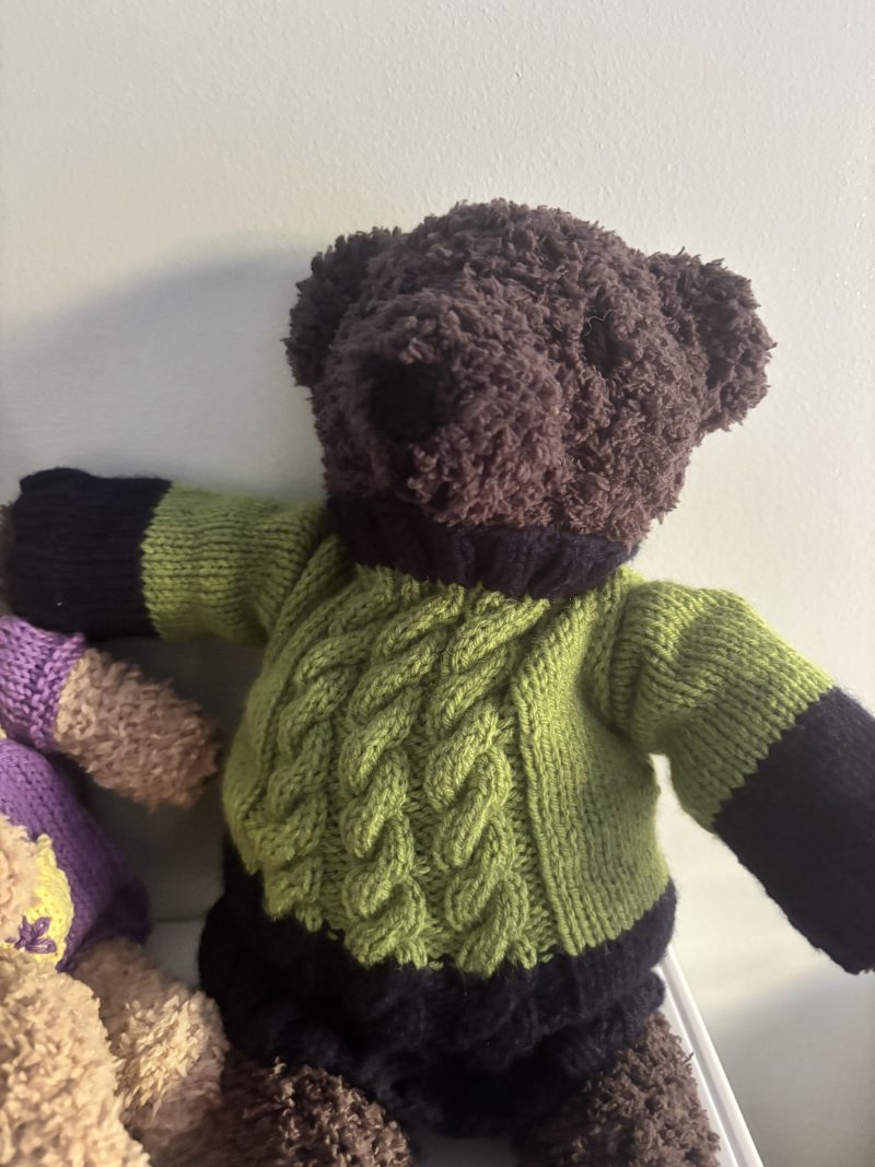 Hand Knitted Teddy Bears in Soft Wool Yarn