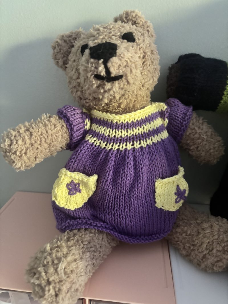 Hand Knitted Teddy Bears in Soft Wool Yarn