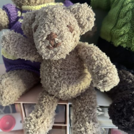 Hand Knitted Teddy Bears in Soft Wool Yarn