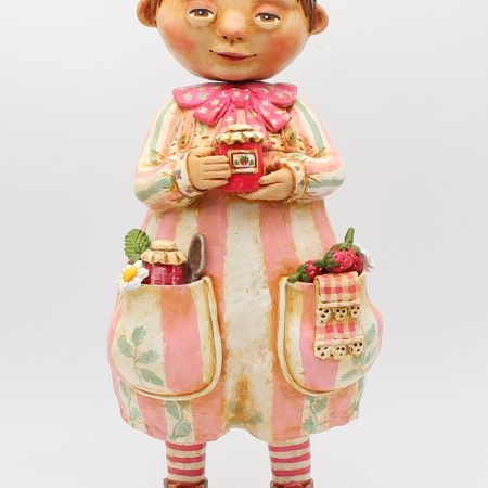 Handmade Paper Clay Collectable Toby Bramley Art Doll, 32 cm Tall