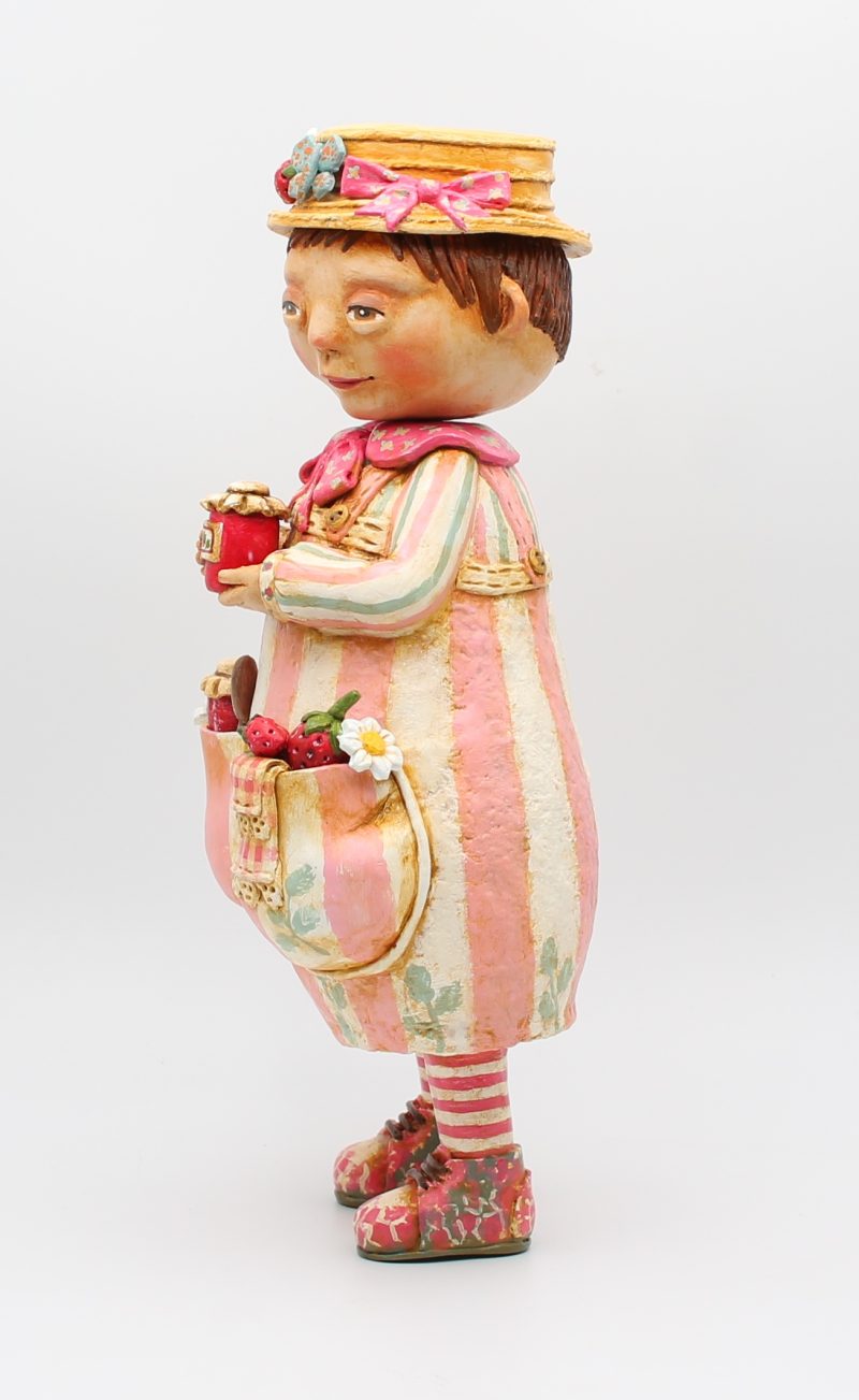 Handmade Paper Clay Collectable Toby Bramley Art Doll, 32 cm Tall