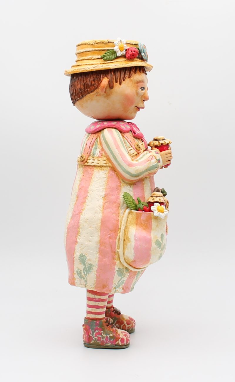 Handmade Paper Clay Collectable Toby Bramley Art Doll, 32 cm Tall