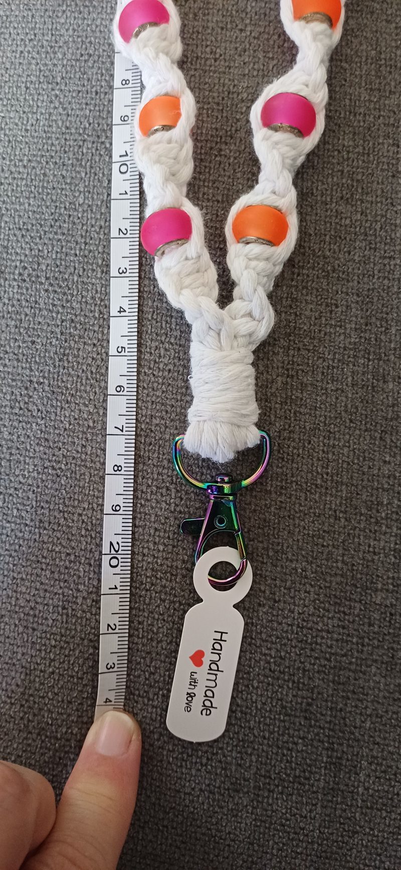 White Twist Knot Macrame Beaded Wristlet