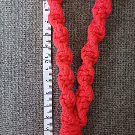 Red Stretchy Twist Knot Macrame Keyring Wristlet