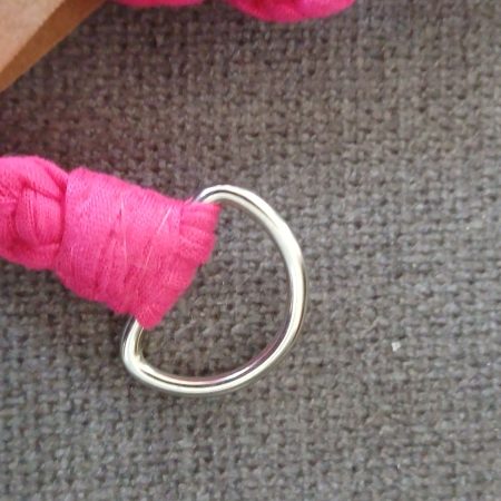 Handmade Macrame Twist Lanyard Keyring – Bright Pink with Beads