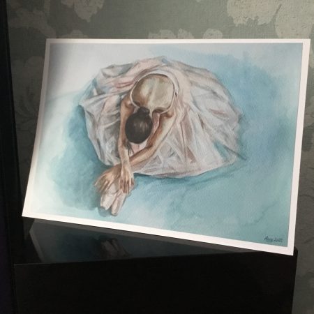 Ballerina Watercolour Art Card
