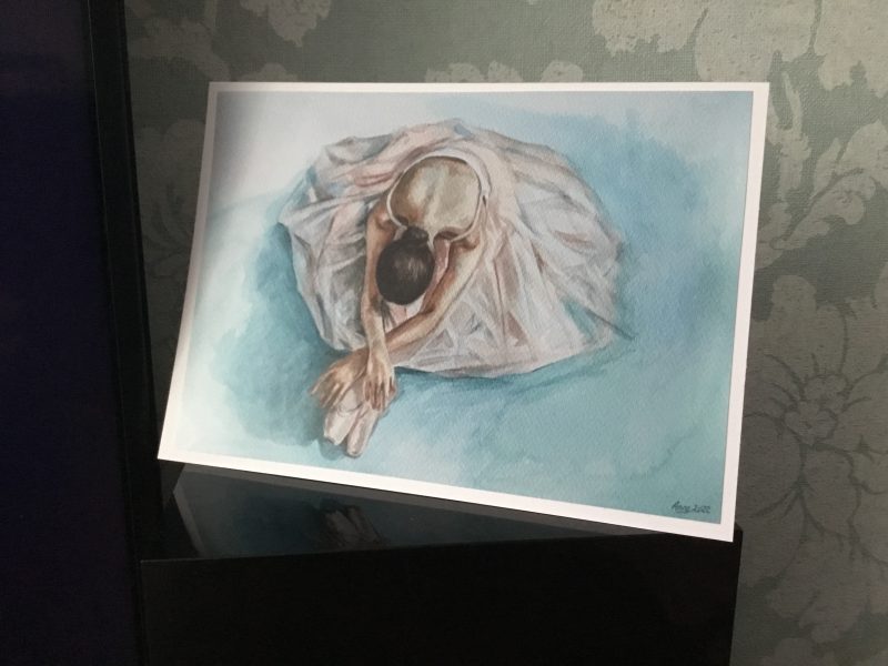 Ballerina Watercolour Art Card