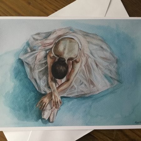 Ballerina Watercolour Art Card