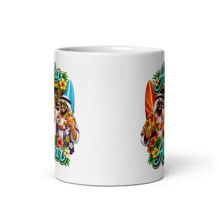 Aloha Akbar Funny Tropical 11oz White Ceramic Mug