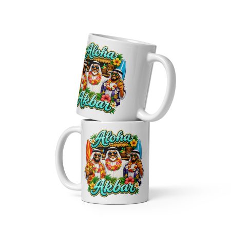 Aloha Akbar Funny Tropical 11oz White Ceramic Mug
