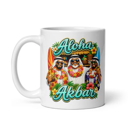 Aloha Akbar Funny Tropical 11oz White Ceramic Mug