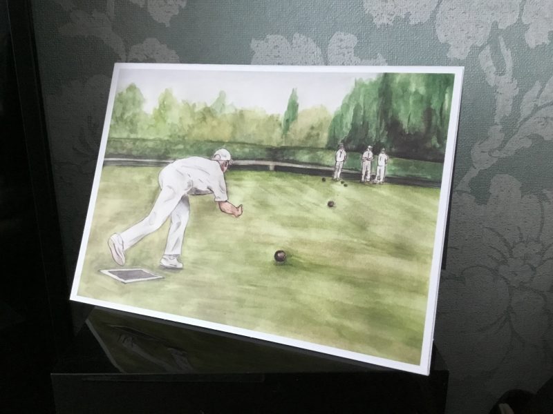 Crown Green Bowling Art Card