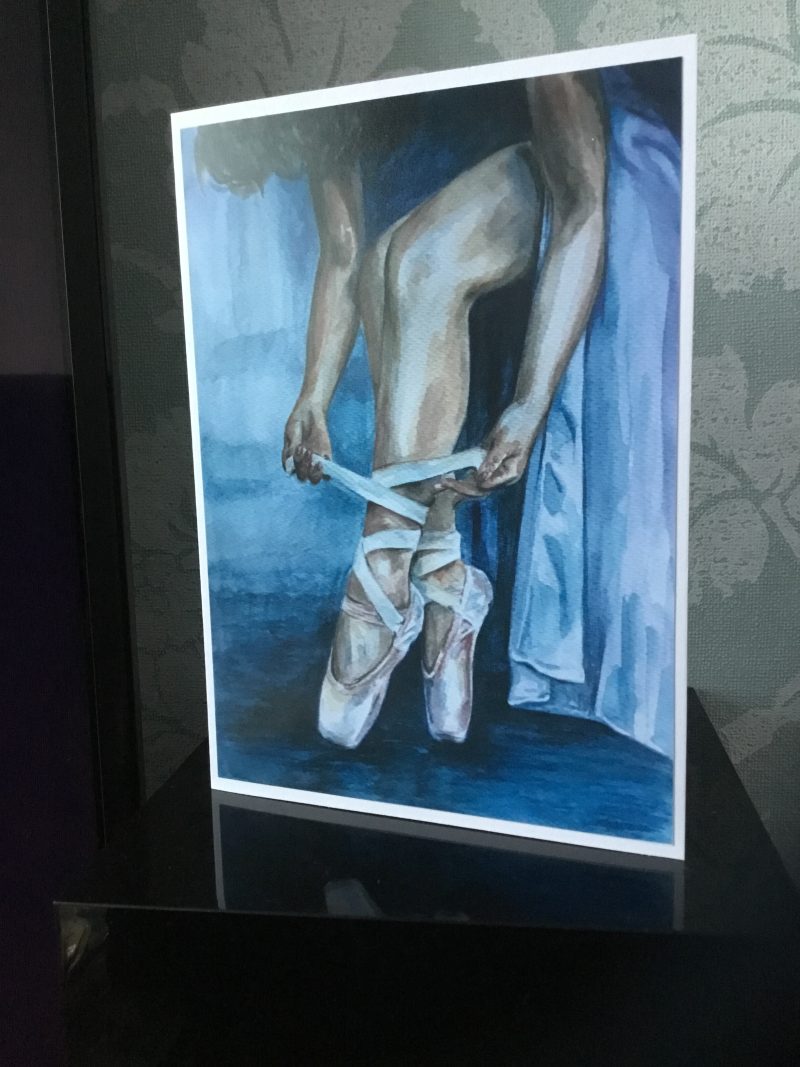 Ballet Dancer Watercolour Art Card