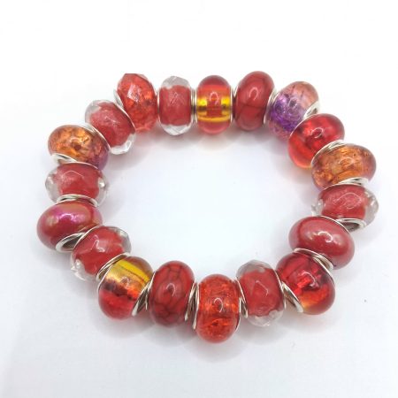 Handmade Multi-coloured Rondelle Bead Bracelet Collection