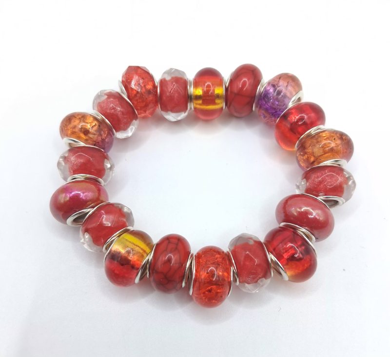 Handmade Multi-coloured Rondelle Bead Bracelet Collection