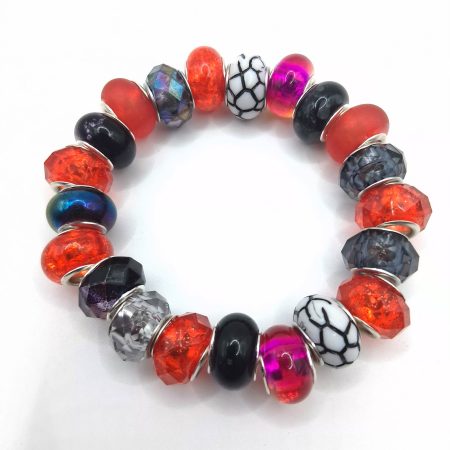 Handmade Multi-coloured Rondelle Bead Bracelet Collection