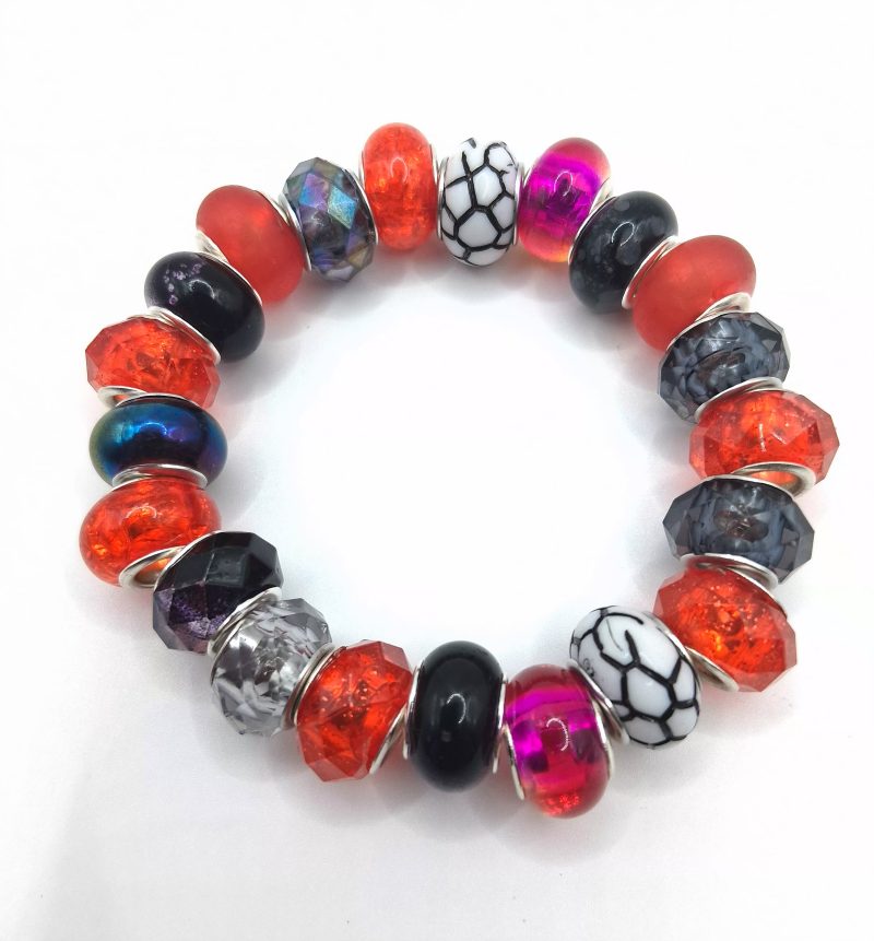 Handmade Multi-coloured Rondelle Bead Bracelet Collection