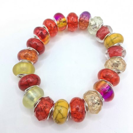 Handmade Multi-coloured Rondelle Bead Bracelet Collection