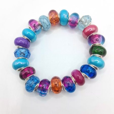 Handmade Multi-coloured Rondelle Bead Bracelet Collection