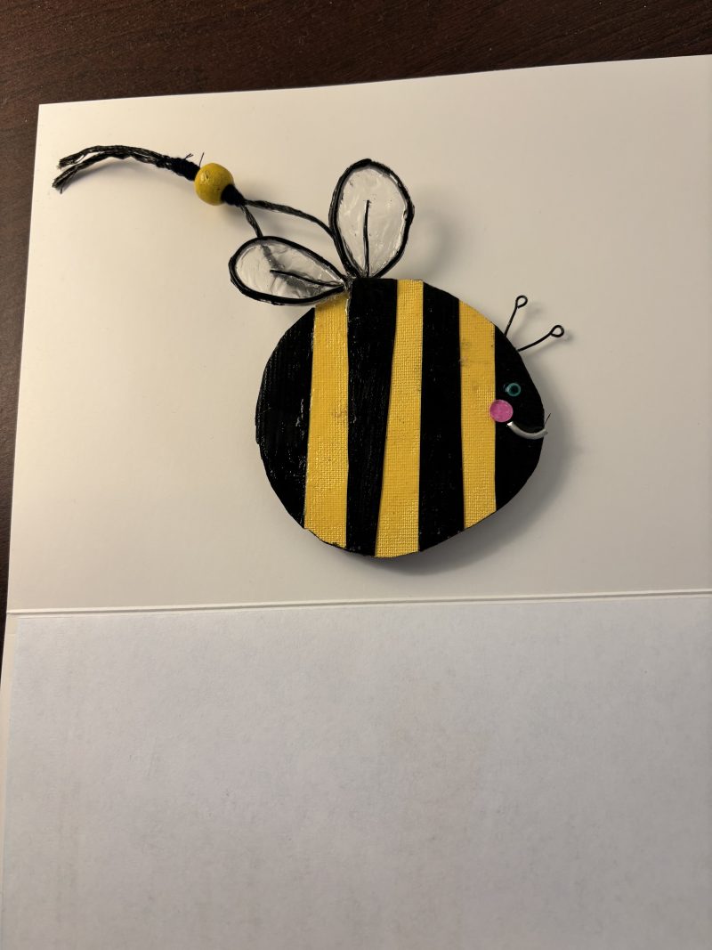 Handmade bumble Bee hanging decorations