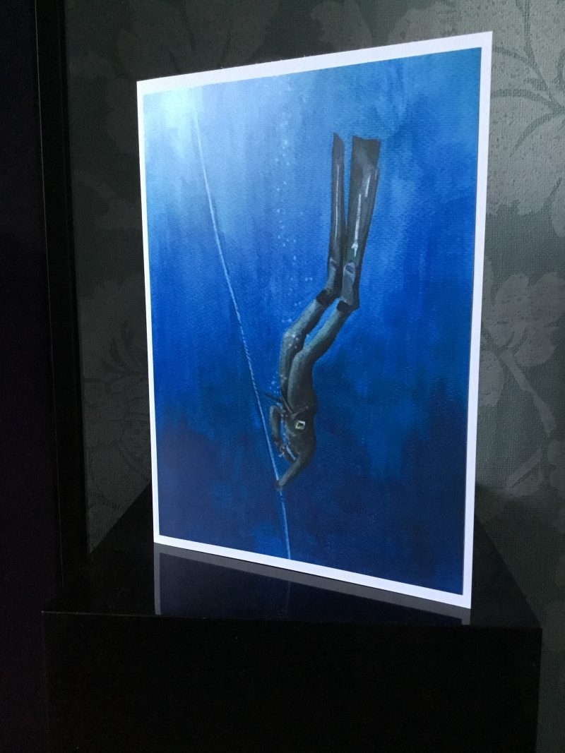 Scuba Diving Watercolour Art Card