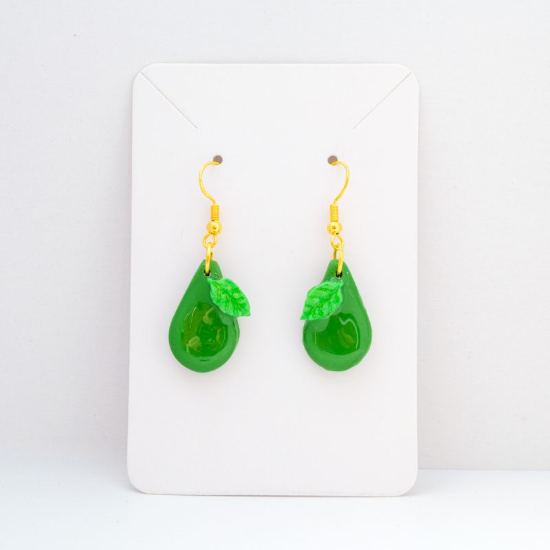 Handmade, fruit themed polymer clay earrings.