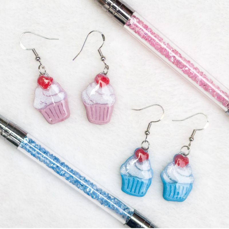 Handmade, fruit themed polymer clay earrings.