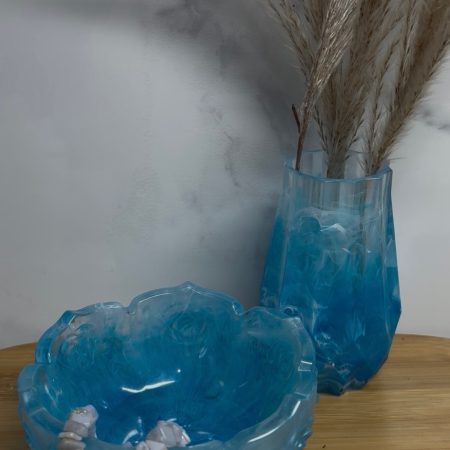 Small Bowl and Vase - Blue