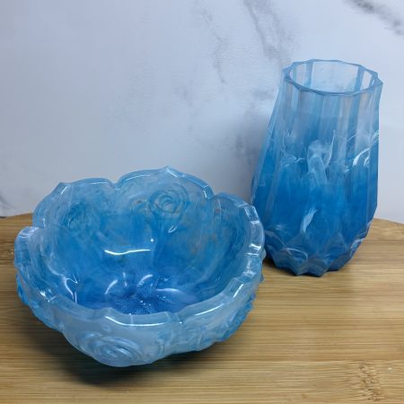 Small Bowl and Vase - Blue