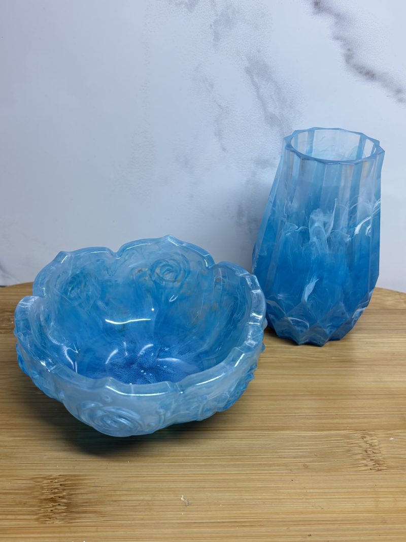 Small Bowl and Vase - Blue