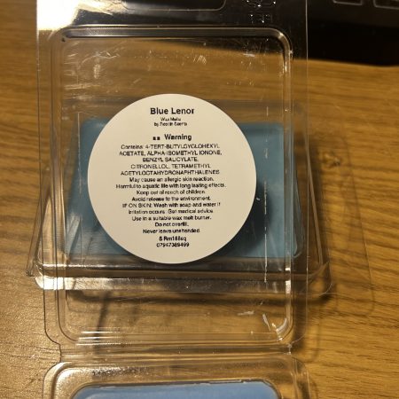Blue lenor wax melt bar