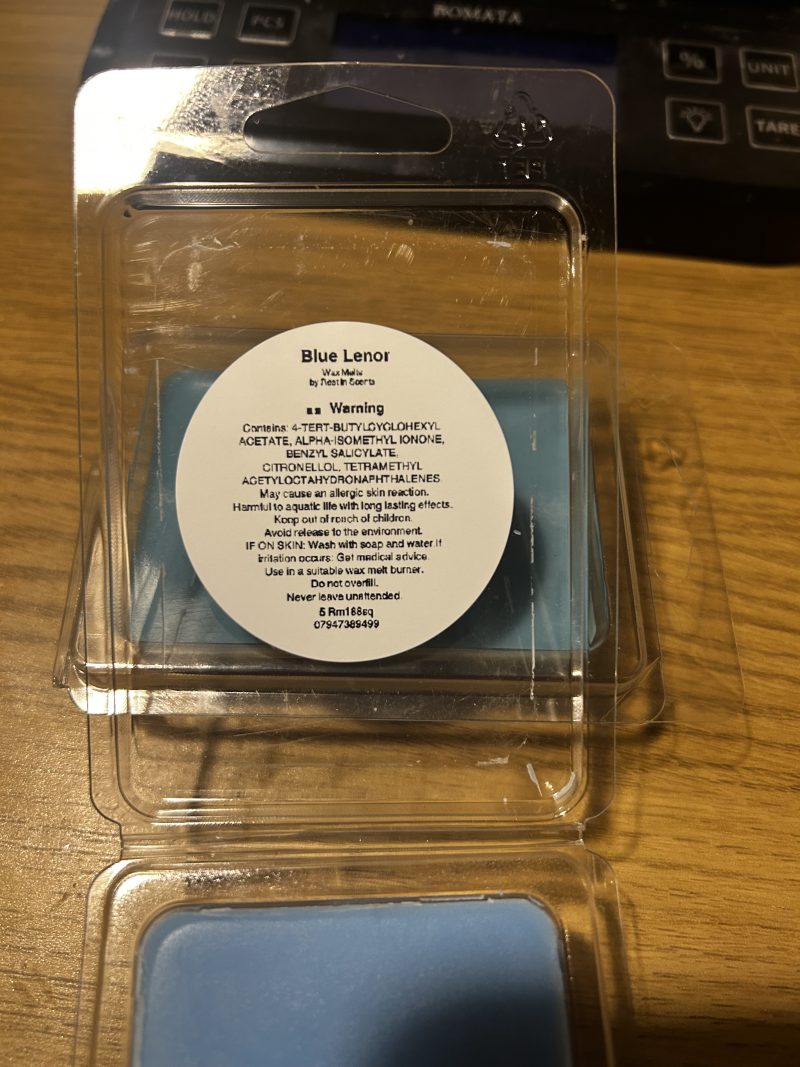 Blue lenor wax melt bar