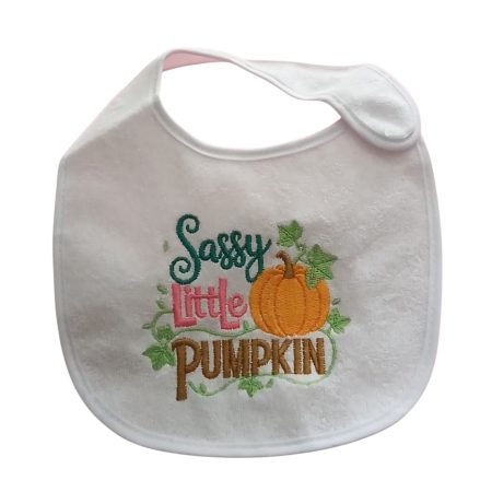 Sassy little pumpkin bib.