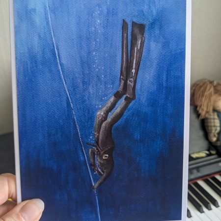 Scuba Diving Watercolour Art Card