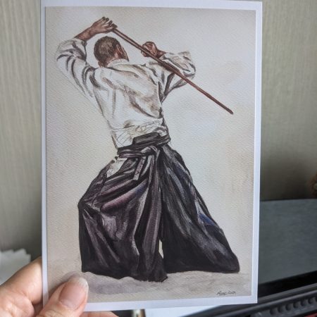 Akido Watercolour Art Card
