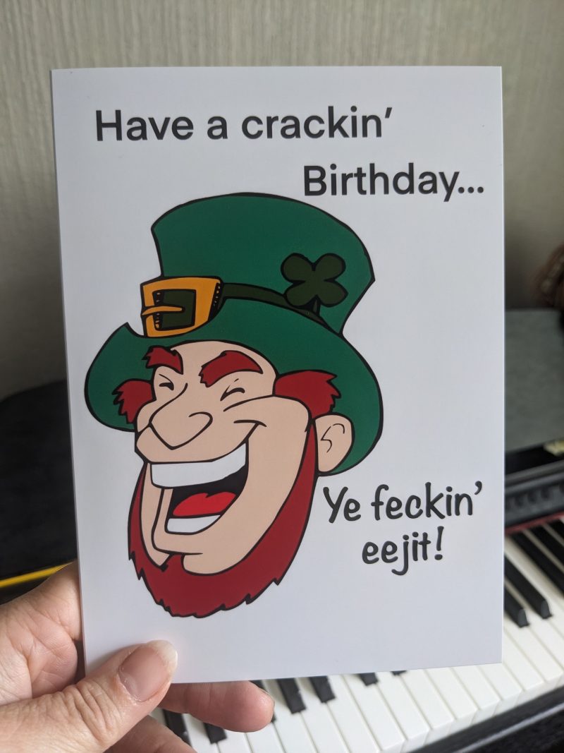 Funny Irish Eejit Birthday Card