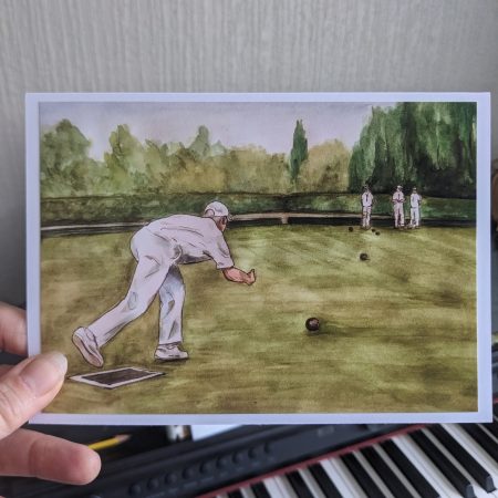 Crown Green Bowling Art Card